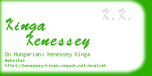 kinga kenessey business card